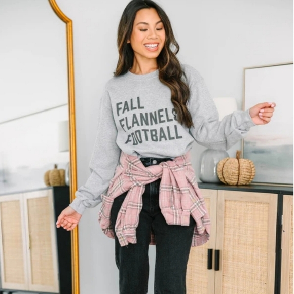 Gildan Tops - Fall, Flannels Football Graphic Sweatshirt Womens Size Xlarge